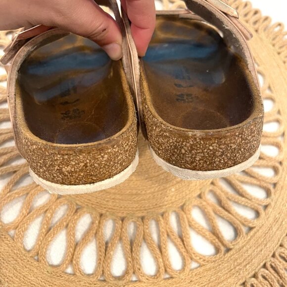 Birkenstock Arizona Kids Birko-Flor Electric Metallic Copper Sandals EU 34/ US 3 - Picture 9 of 13